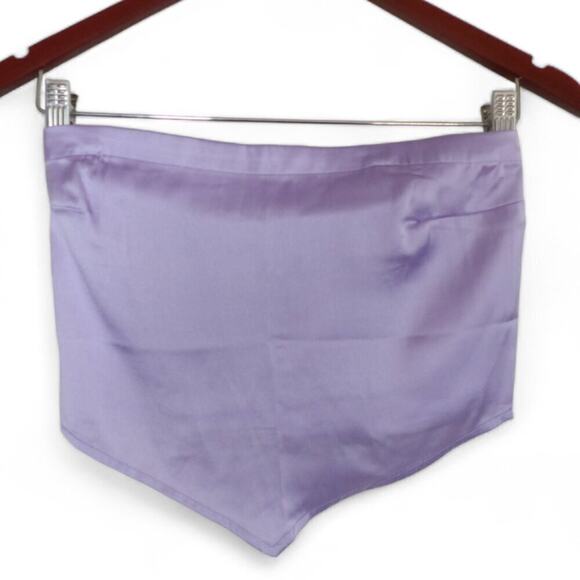Hollister Tops - Hollister NEW Purple Croptop Hankerchief Top XS Festival Lavendar‎ Elastic Satin